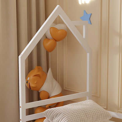 BED WITH MATTRESS HOUSER HM21301 PINE WOOD IN WHITE COLOR--MATTRESS 90x190cm