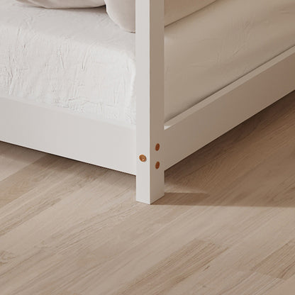 BED WITH MATTRESS PEPE HM21302.01 PINE WOOD IN WHITE COLOR--MATTRESS 90x190cm