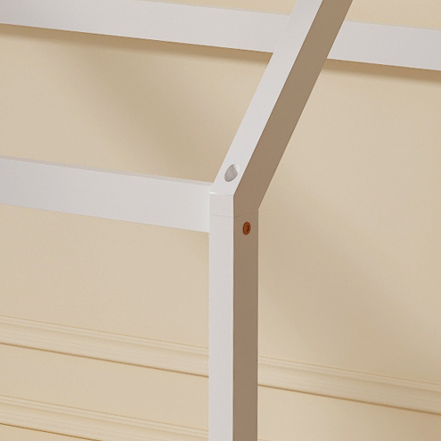 BED WITH MATTRESS PEPE HM21302.01 PINE WOOD IN WHITE COLOR--MATTRESS 90x190cm
