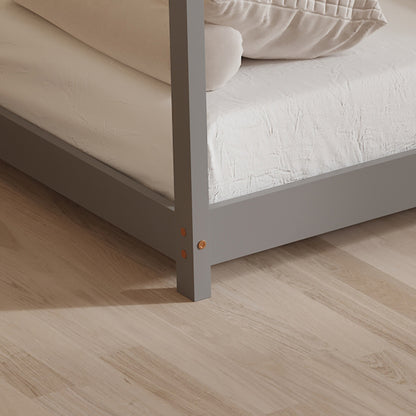 BED WITH MATTRESS PEPE HM21302.02 PINE WOOD IN GREY COLOR--MATTRESS 90x190cm
