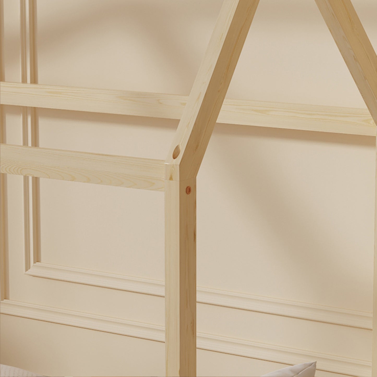 BED WITH MATTRESS PEPE HM21303 PINE WOOD IN NATURAL WOOD COLOR--MATTRESS 70x140cm