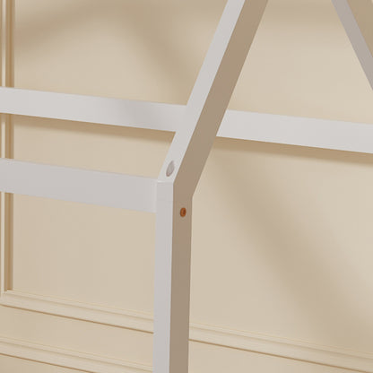 BED WITH MATTRESS PEPE HM21303.01 PINE WOOD IN WHITE COLOR--MATTRESS 70x140cm