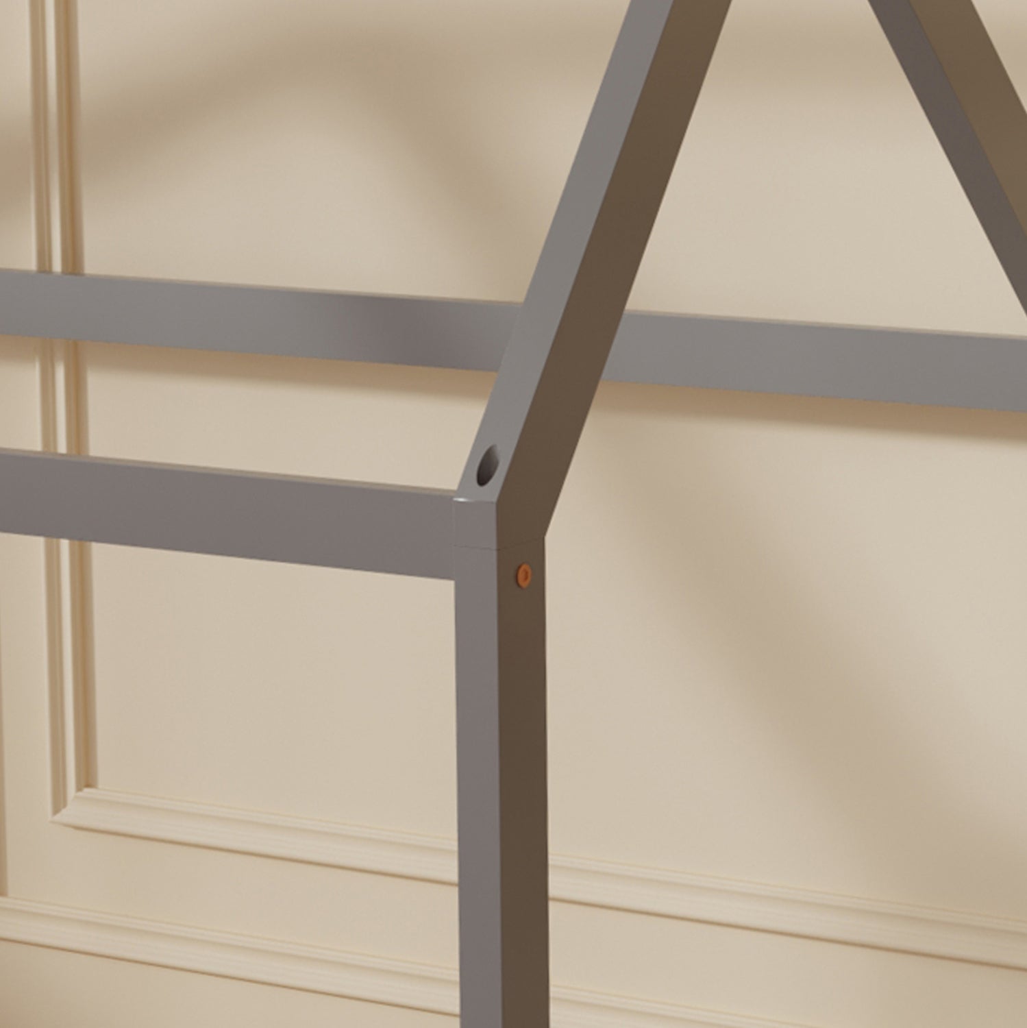 BED WITH MATTRESS PEPE HM21303.02 PINE WOOD IN GREY COLOR--MATTRESS 70x140cm