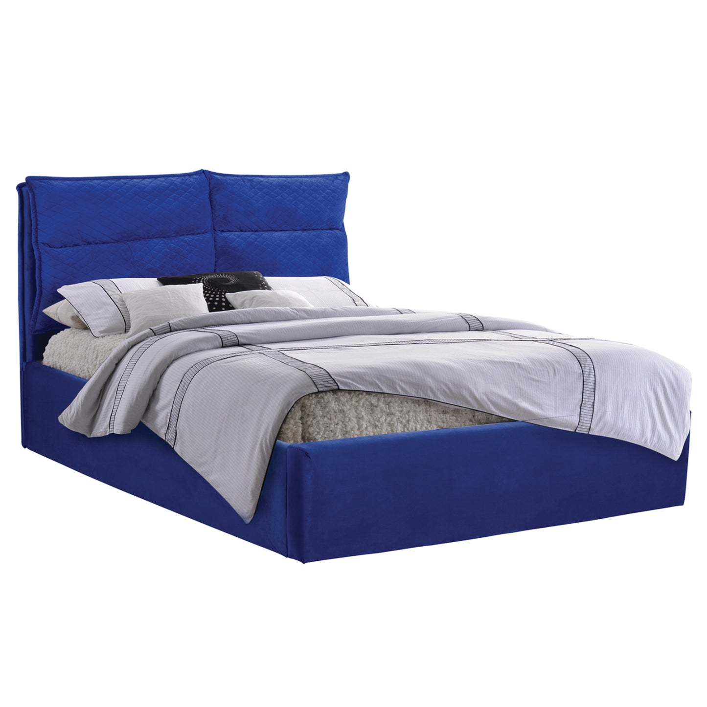 Bed Royalty from blue velvet King Size 160x200 cm. HM563.08