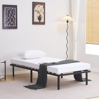 SUBSTRATE BED MARKY HM693.01 METAL IN BLACK FOR MATTRESS 190x90cm.