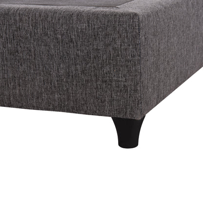 SUBSTRATE BED SIGGY HM721.10 NO STORAGE SPACE--GREY FABRIC--FOR MATTRESS 80x200cm.