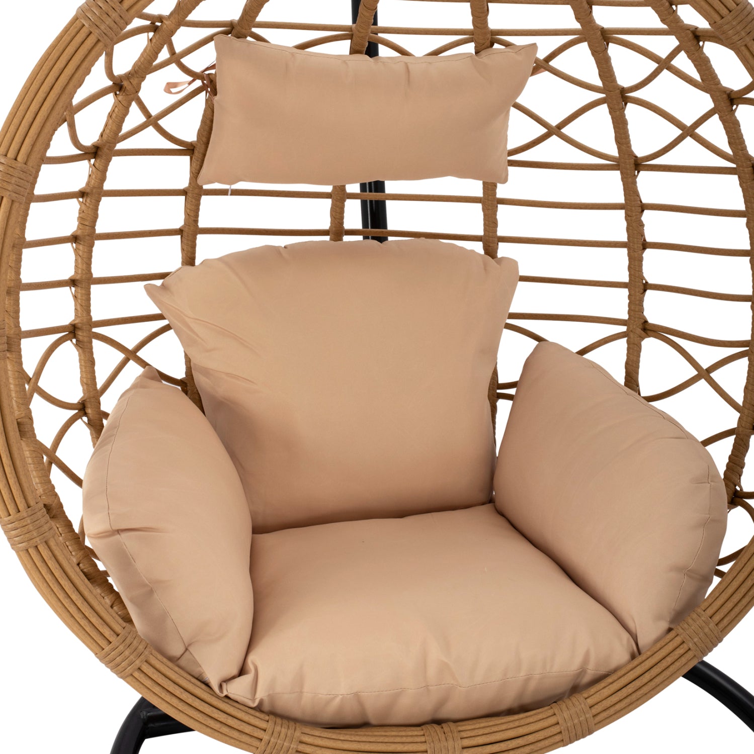 Hanging Armchair Nest Black-Beige with Pillow HM5750.01 105''x195cm
