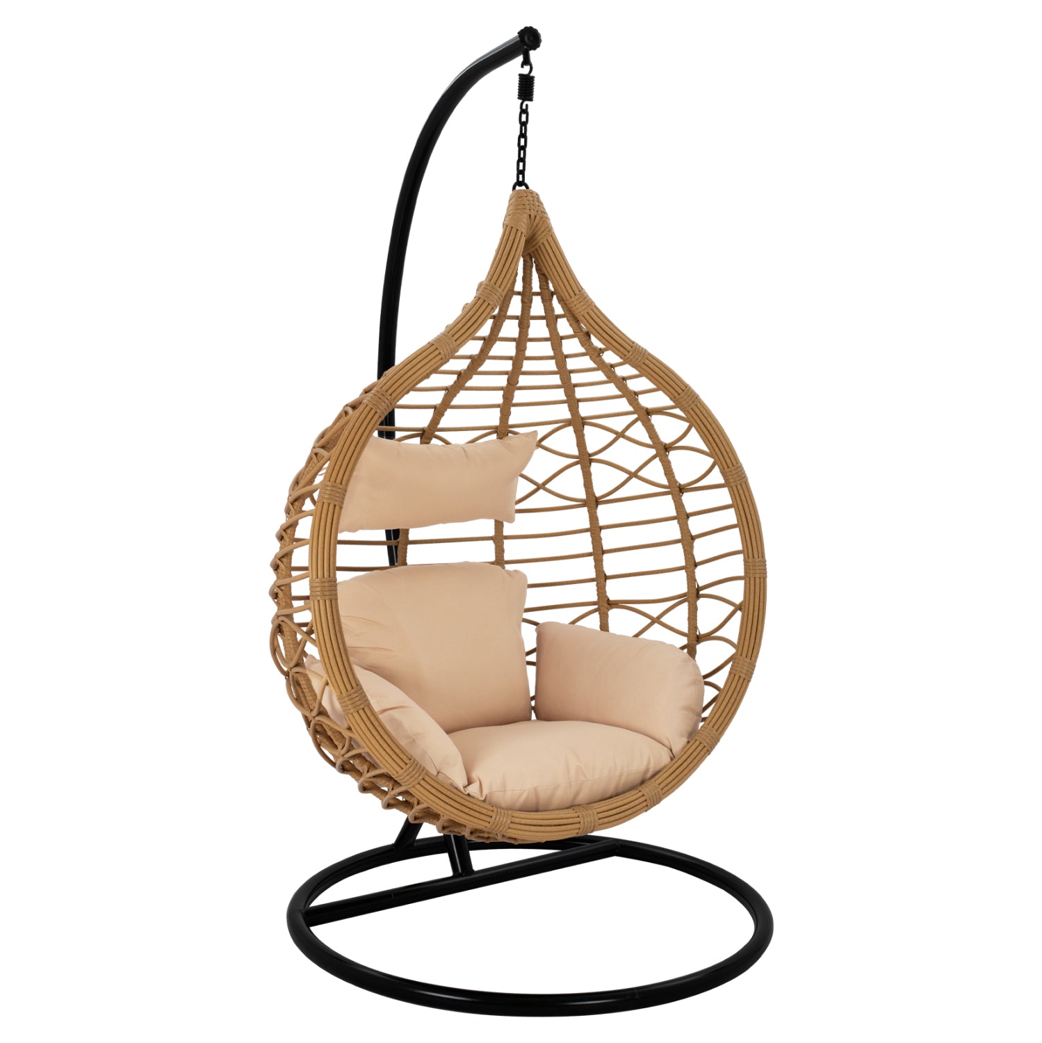 Hanging Armchair Nest Black-Beige with Pillow HM5750.01 105''x195cm