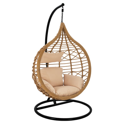 Hanging Armchair Nest Black-Beige with Pillow HM5750.01 105''x195cm