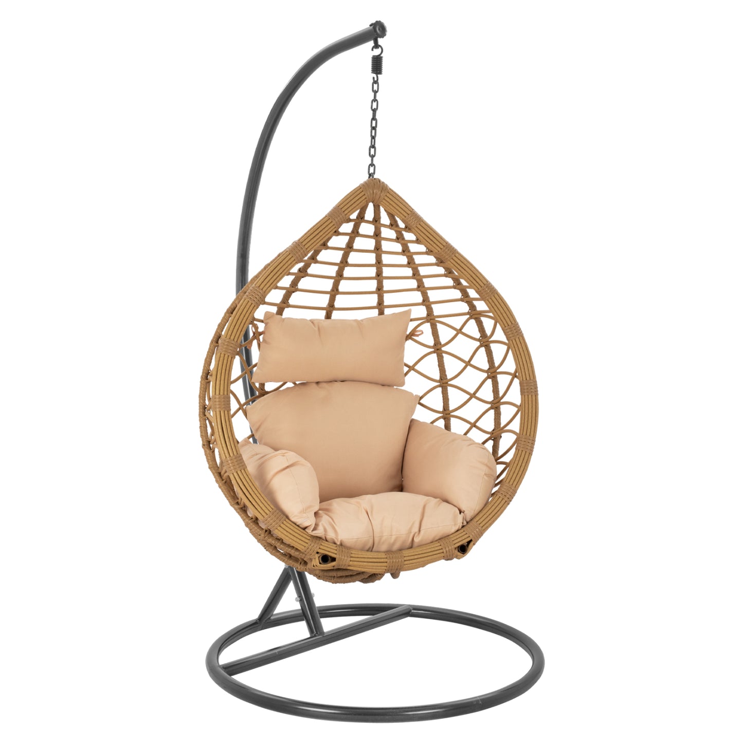 Hanging Armchair Nest Dark Grey - Beige with pillow HM5755.01 105''x195cm