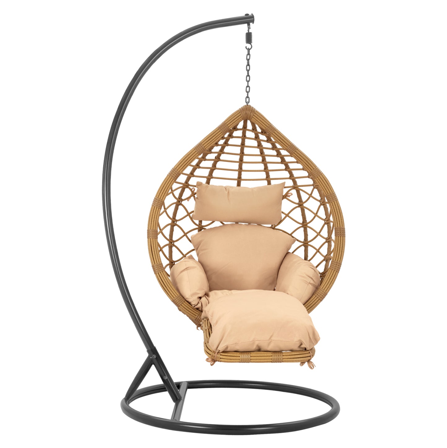 Hanging Armchair Nest Dark Grey - Beige with pillow HM5755.01 105''x195cm