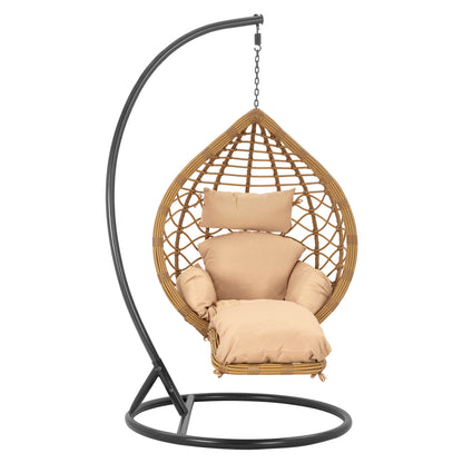 Hanging Armchair Nest Dark Grey - Beige with pillow HM5755.01 105''x195cm