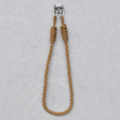 PAPER HANGER FROM ROPE WITH METAL BASE HM9072 12x45x3 cm.