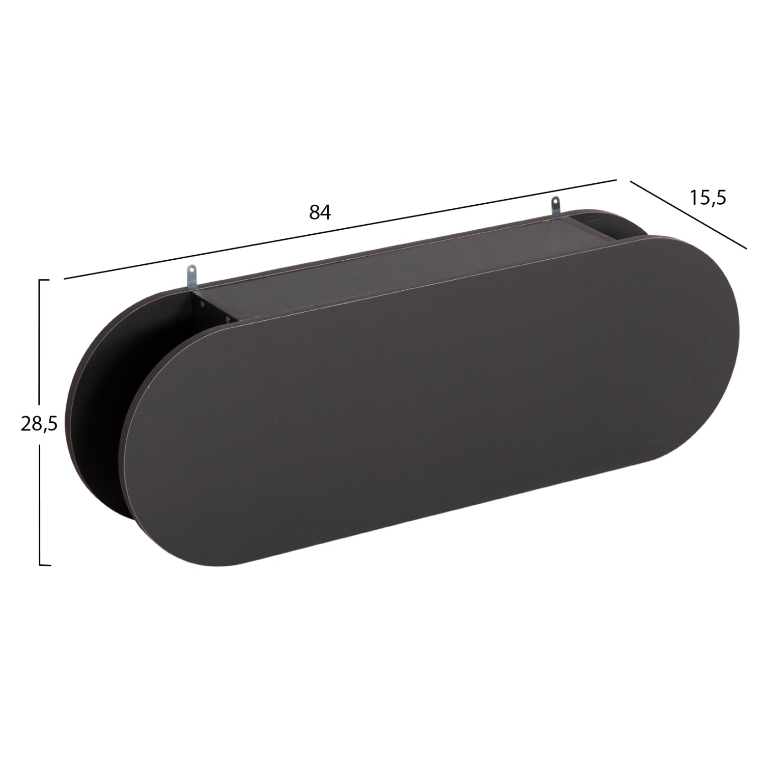 ENTRYWAY HANGER WITH CABINET SHELF STOR HM18078.03 MELAMINE IN DARK GREY 84x15.5x28.5Hcm.
