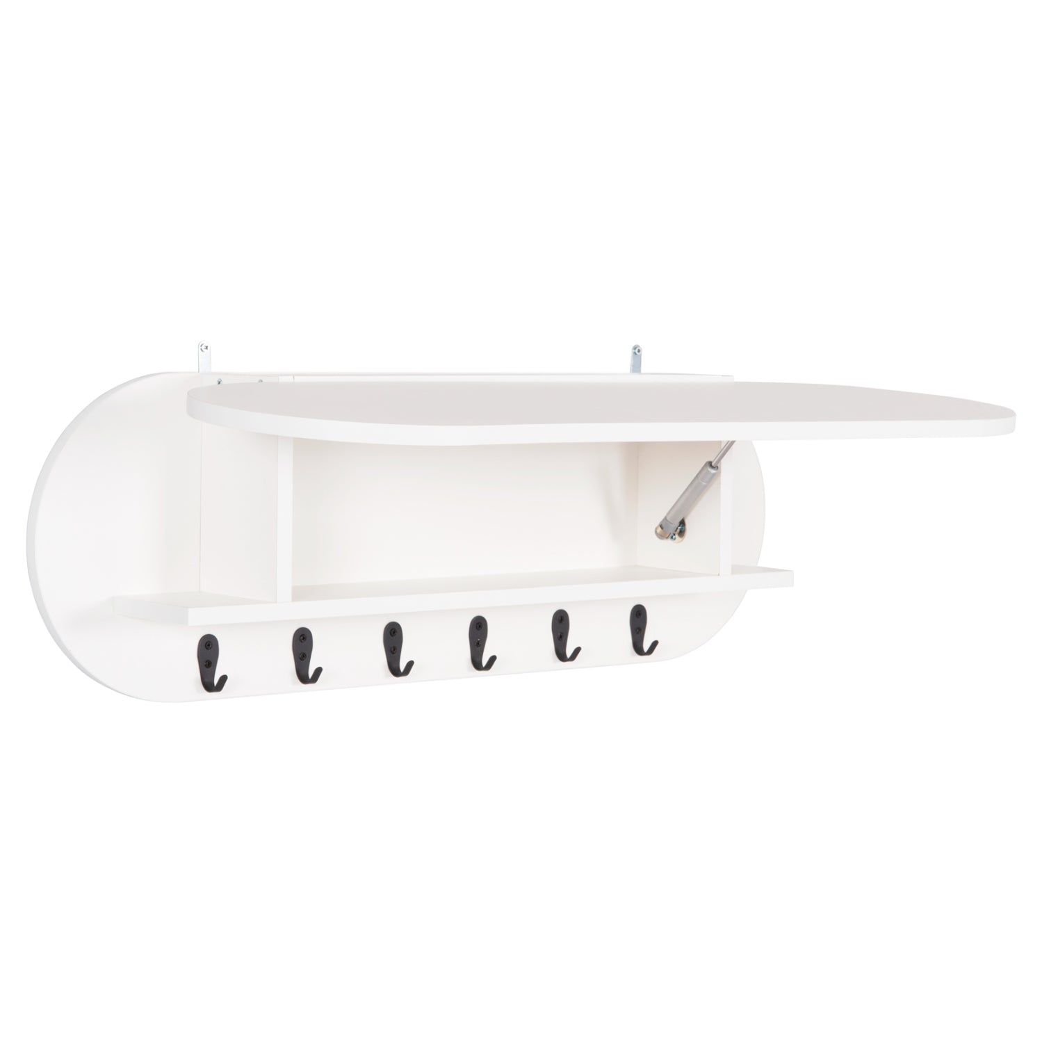 ENTRYWAY HANGER WITH CABINET SHELF STOR HM18078.01 MELAMINE IN WHITE 84x15.5x28.5Hcm.