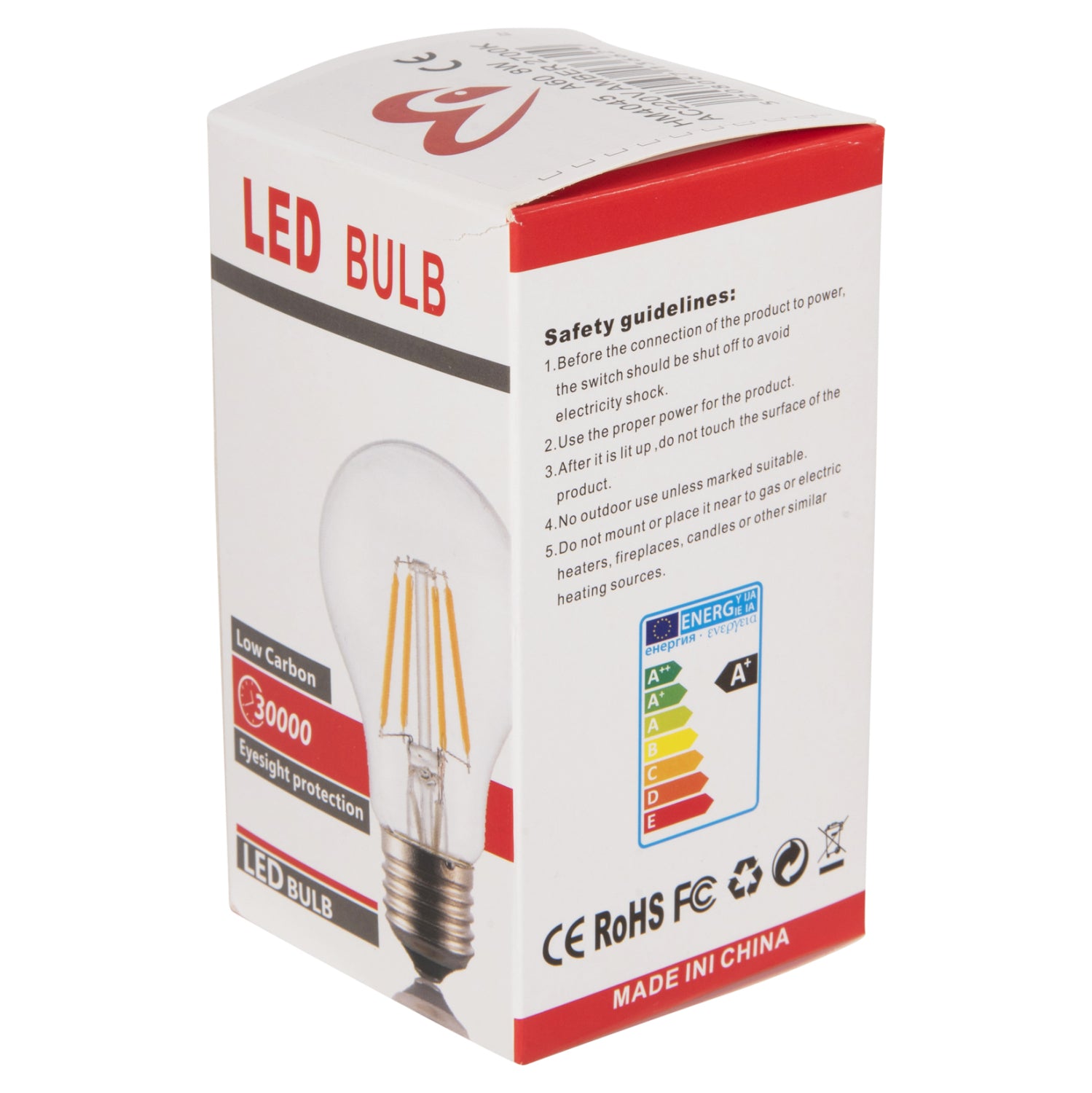 LIGHT BULB HM4045 LED FILAMENT 8W E27 3000K GOLD DIMMABLE