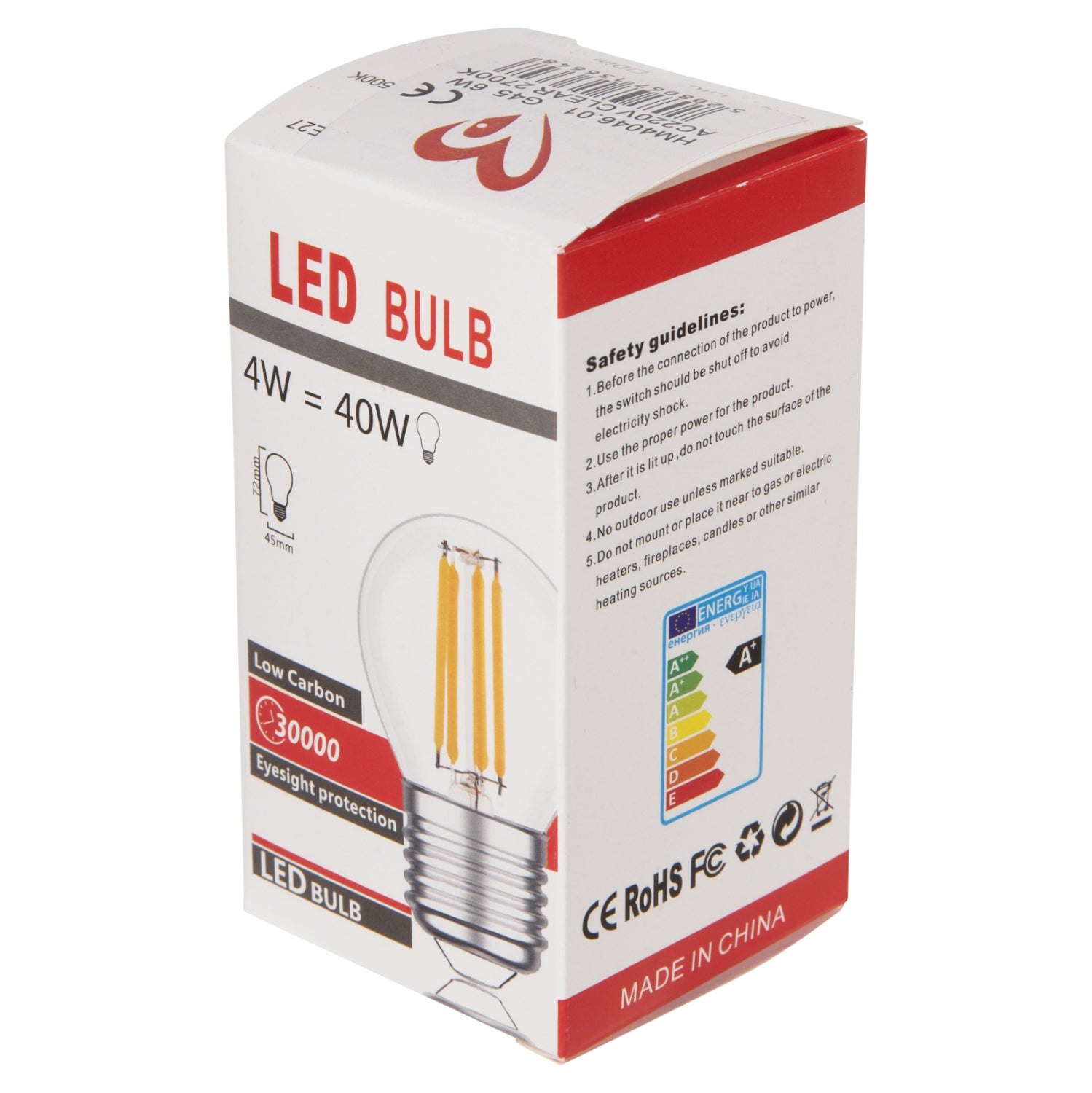 LIGHT BULB HM4046.01 LED FILAMENT 6W E27 2700K CLEAR DIMMABLE