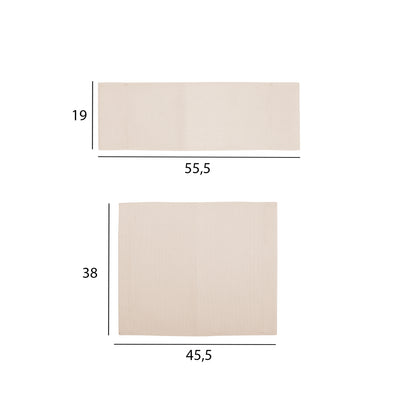 Replacement pillow divided for armchair director's Naxos Cream HM11252.60 45,5x38 & 55,5x19