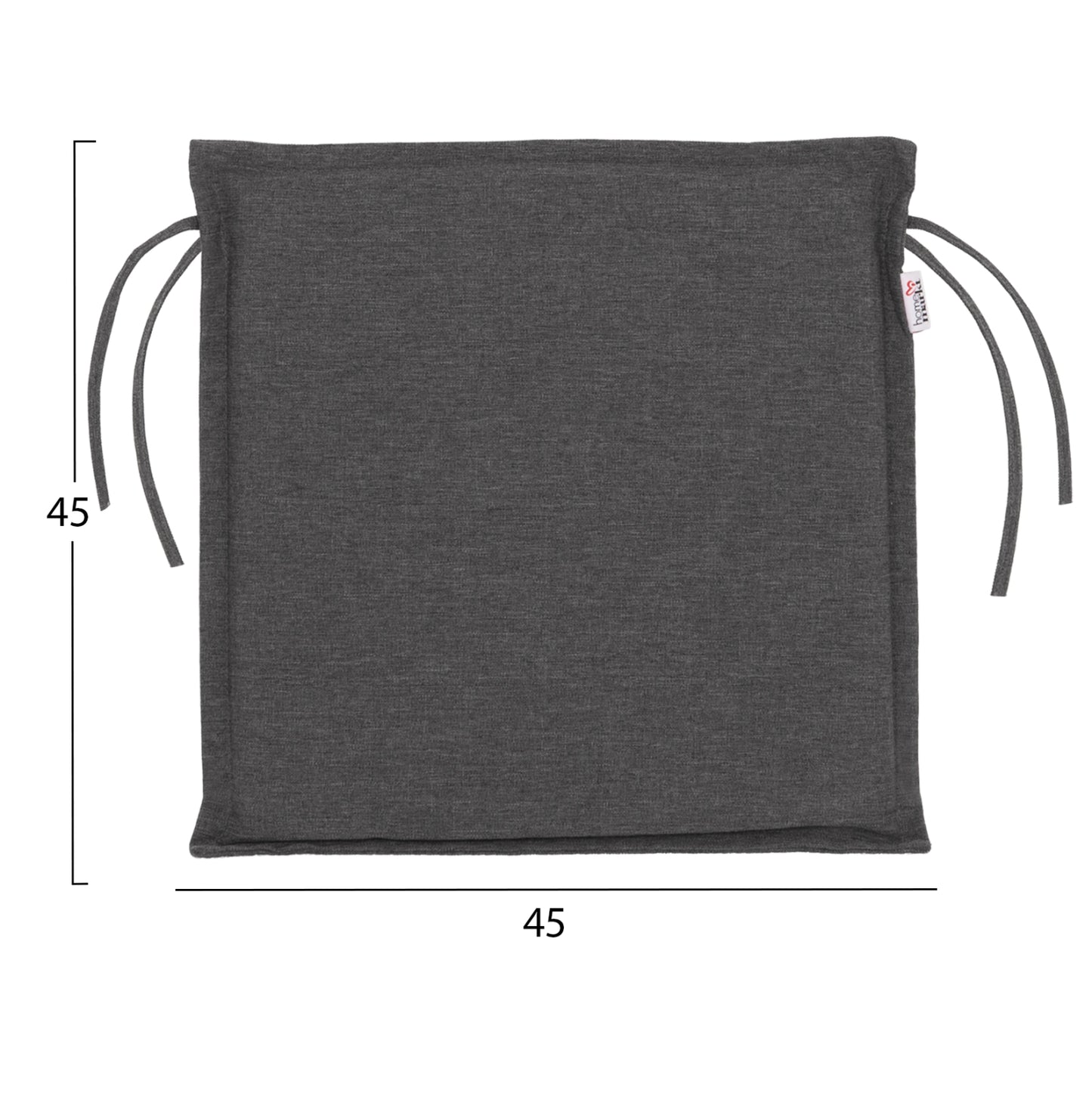 OUTDOOR CHAIR CUSHION VIND HM10930.23P OLEFIN FABRIC IN GREY 45x45x5(thickness)cm.