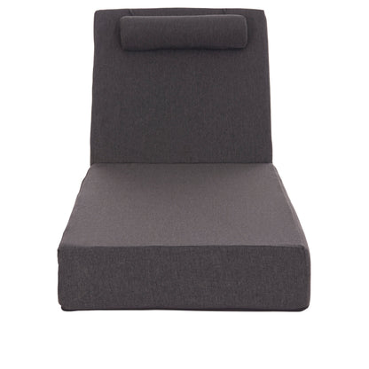 SUNLOUNGER CUSHION KIHEI HM21094.03 OLEFIN IN DARK GREY WITH FOAM FILLING 198x70x20Hcm.