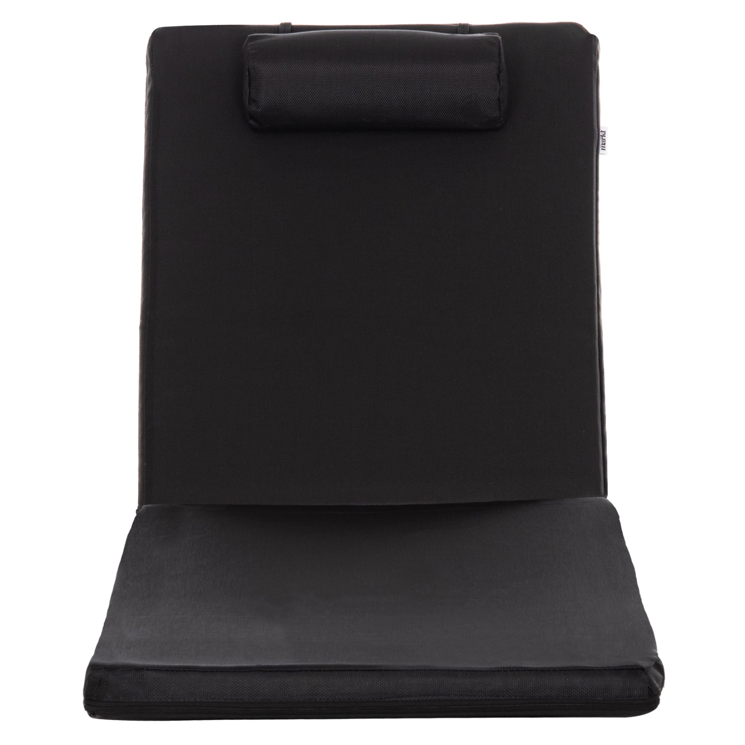 SUNBED CUSHION WITH HEADREST SIFNOS HM11234.15T - TEXTILENE 600g/m2 2x1 - BLACK