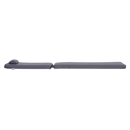 SUNBED CUSHION WITH HEADREST SIFNOS HM11234.31T - TEXTILENE 600g/m2 2x1 - GREY