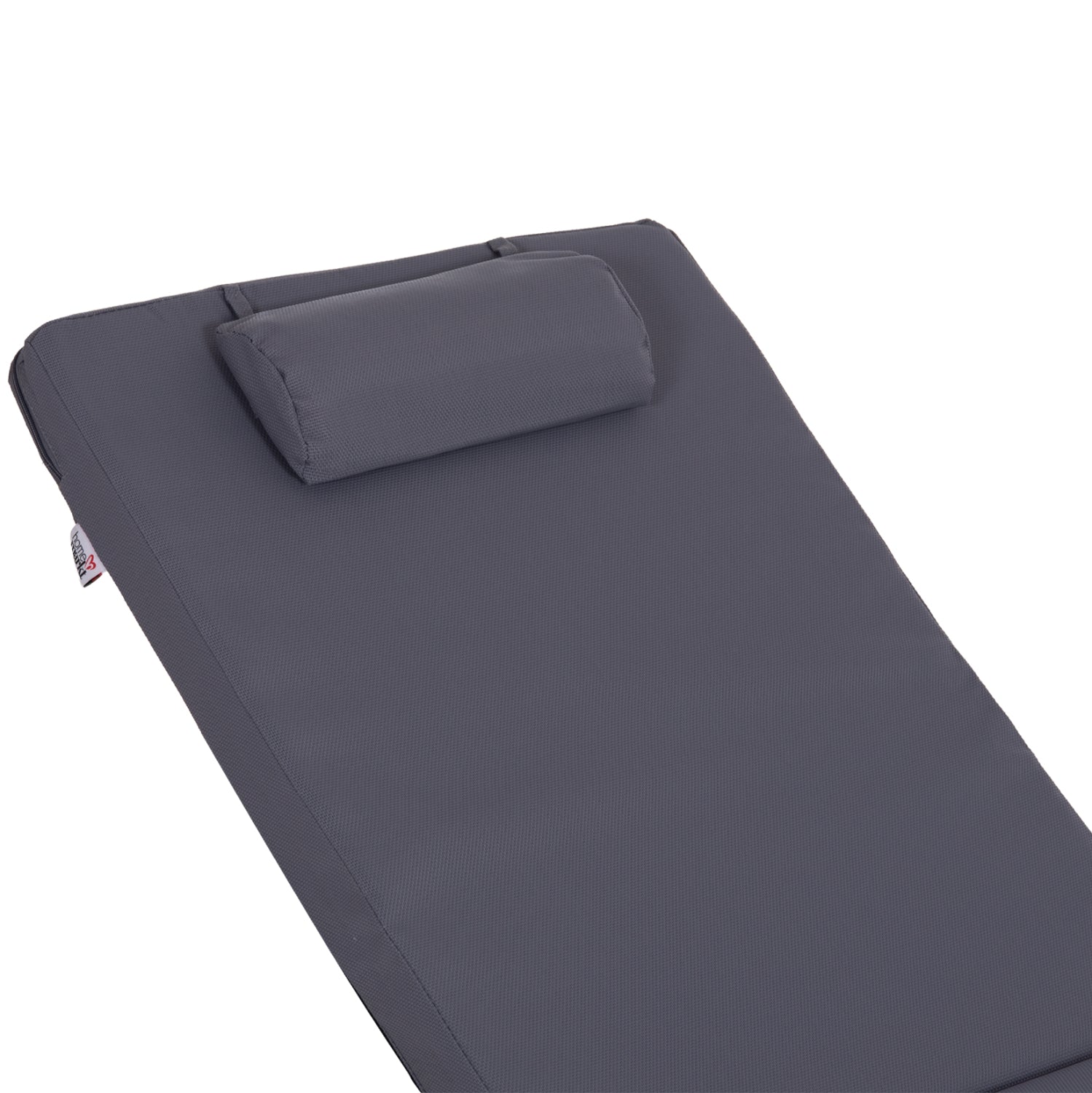 SUNBED CUSHION WITH HEADREST SIFNOS HM11234.31T - TEXTILENE 600g/m2 2x1 - GREY