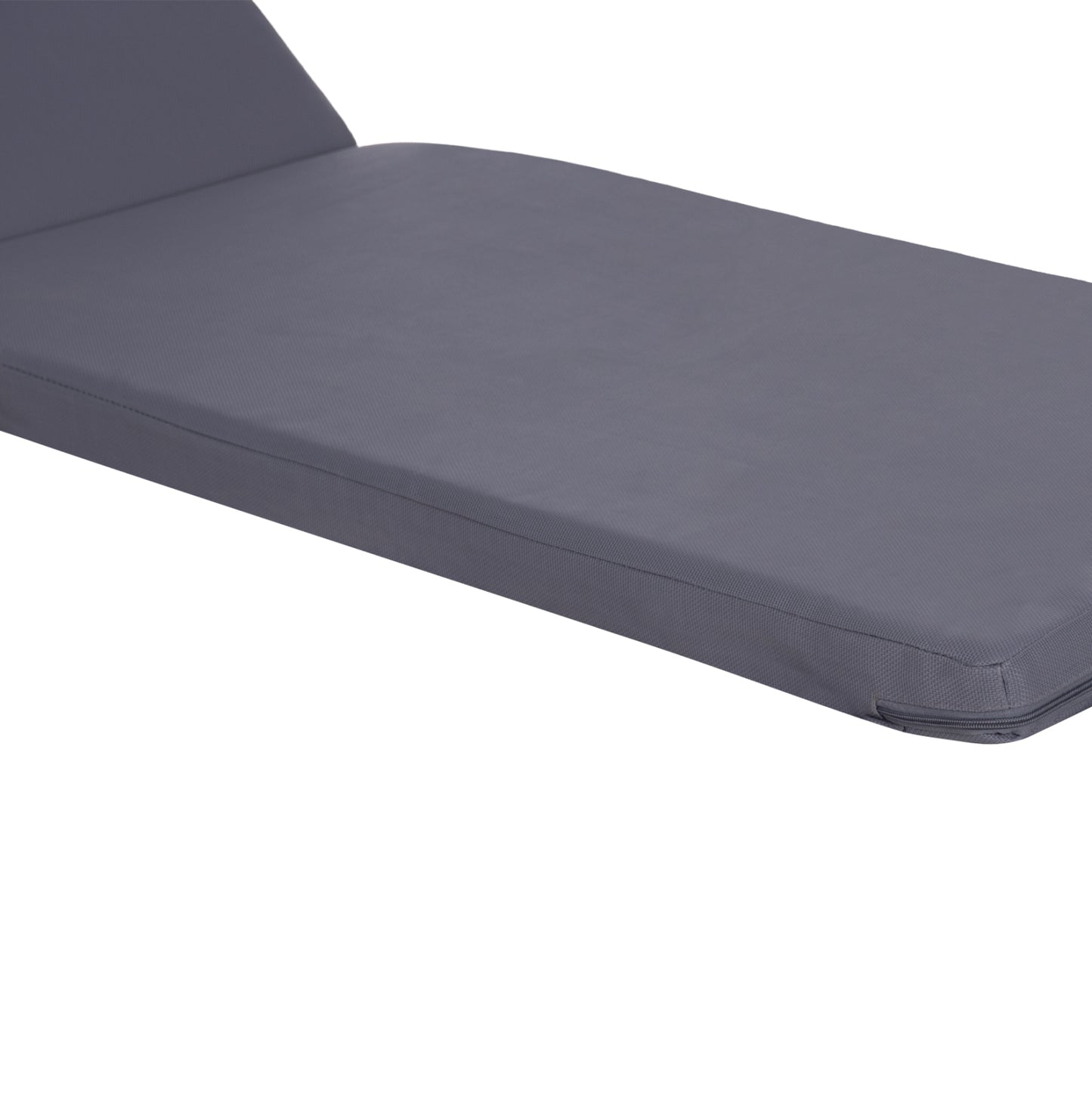 SUNBED CUSHION WITH HEADREST SIFNOS HM11234.31T - TEXTILENE 600g/m2 2x1 - GREY