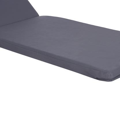 SUNBED CUSHION WITH HEADREST SIFNOS HM11234.31T - TEXTILENE 600g/m2 2x1 - GREY