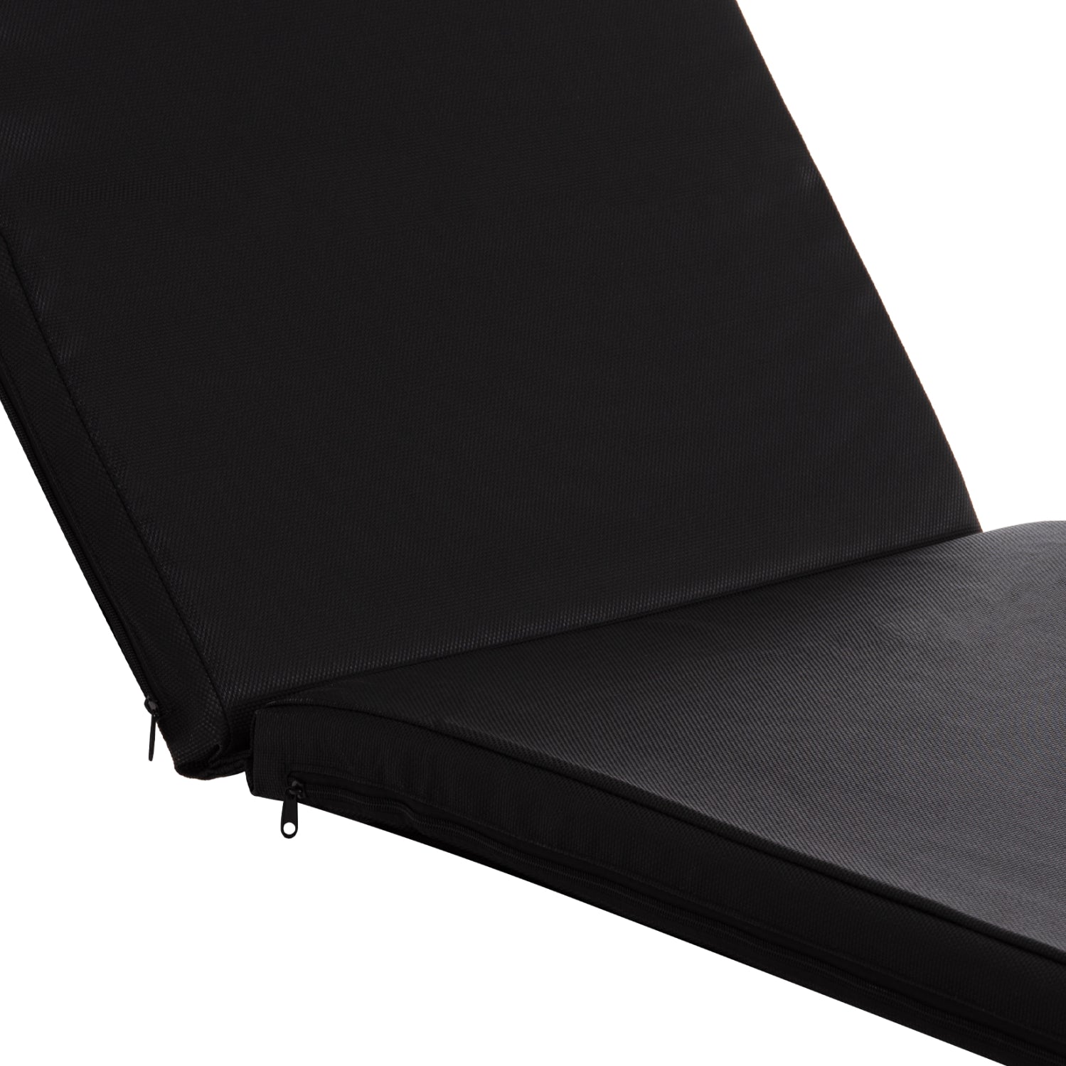SUNBED CUSHION WITH HEADREST SIFNOS HM11234.15T - TEXTILENE 600g/m2 2x1 - BLACK