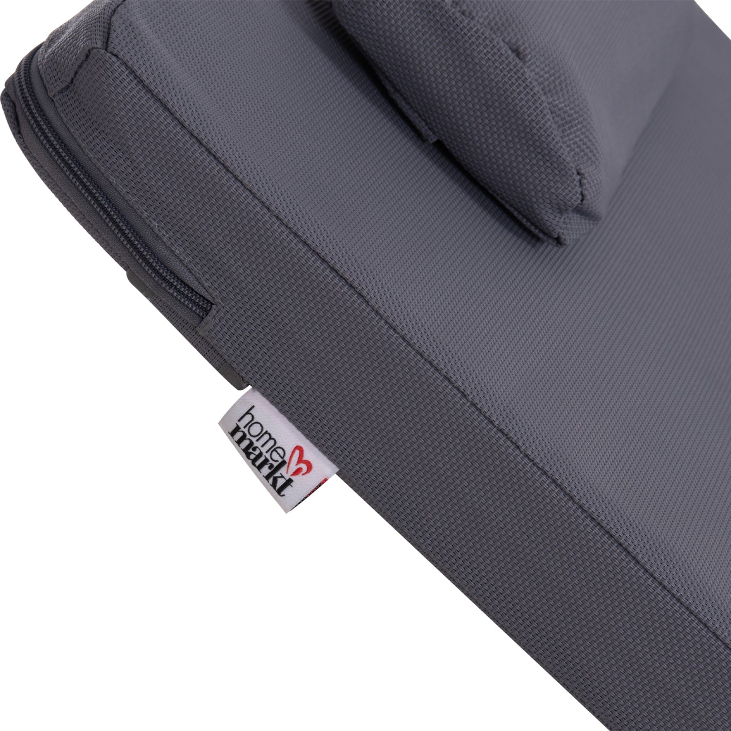 SUNBED CUSHION WITH HEADREST SIFNOS HM11234.31T - TEXTILENE 600g/m2 2x1 - GREY