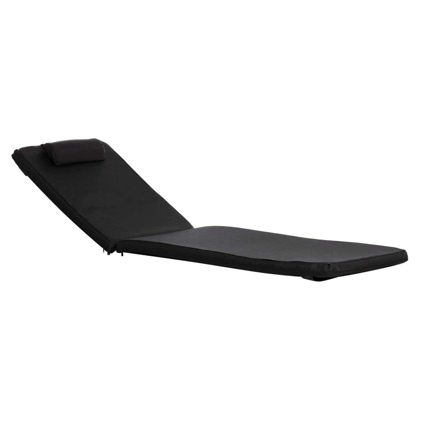 SUNBED CUSHION WITH HEADREST SIFNOS HM11234.15T - TEXTILENE 600g/m2 2x1 - BLACK