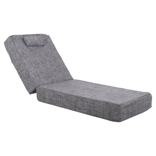 SUNBED CUSHION TEXTLINE GREY SIFNOS HM11761.10 200(120+80)x70x20Hcm.