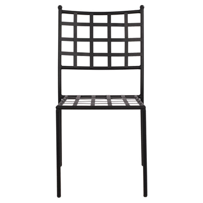 Metallic chair HM5509 in black color 46x58x88  cm