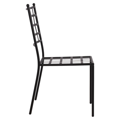 Metallic chair HM5509 in black color 46x58x88  cm