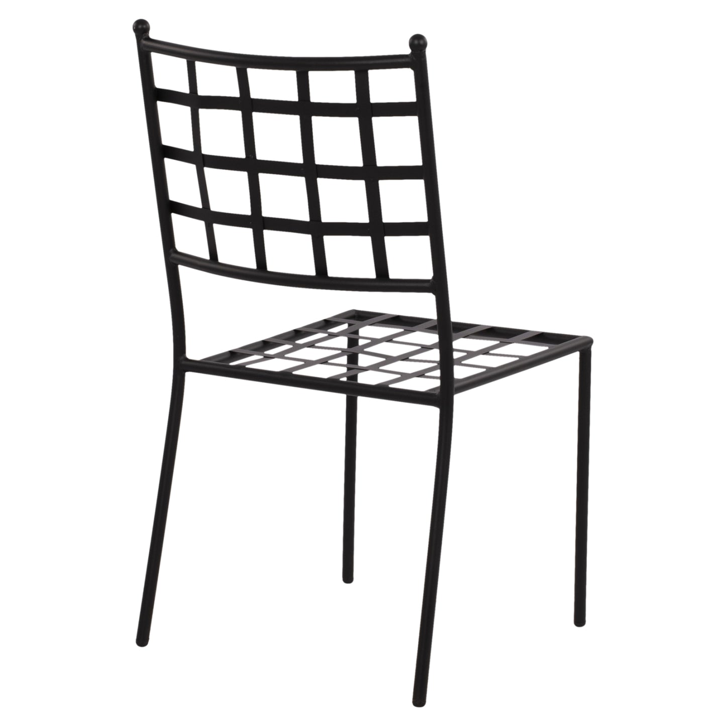 Metallic chair HM5509 in black color 46x58x88  cm