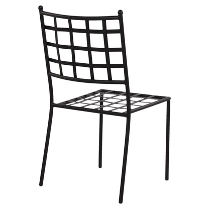 Metallic chair HM5509 in black color 46x58x88  cm