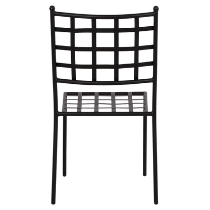 Metallic chair HM5509 in black color 46x58x88  cm