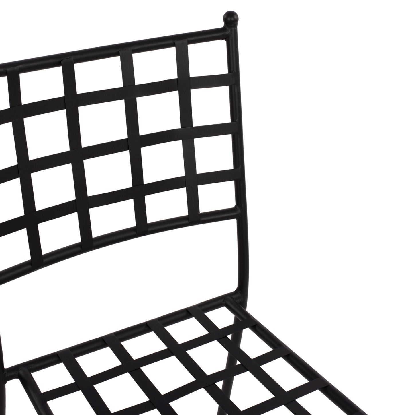 Metallic chair HM5509 in black color 46x58x88  cm