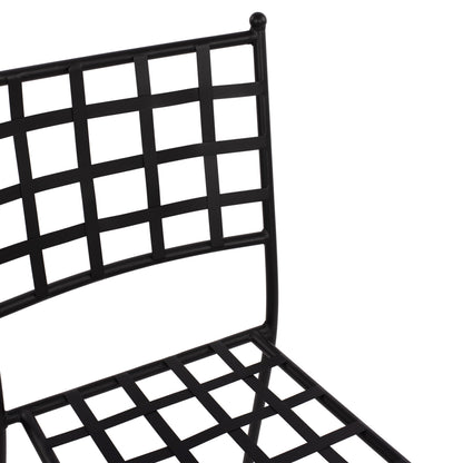 Metallic chair HM5509 in black color 46x58x88  cm