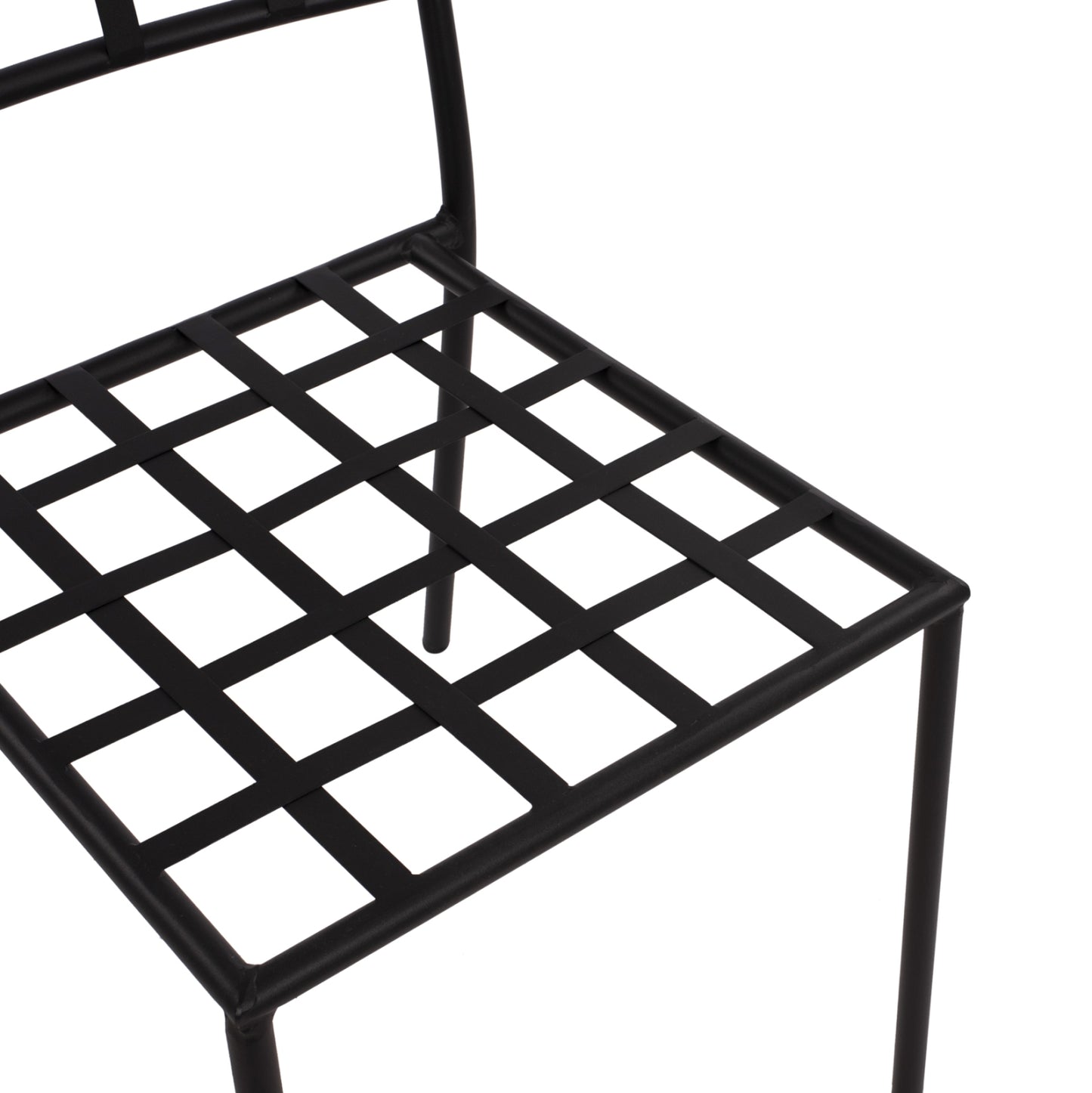Metallic chair HM5509 in black color 46x58x88  cm