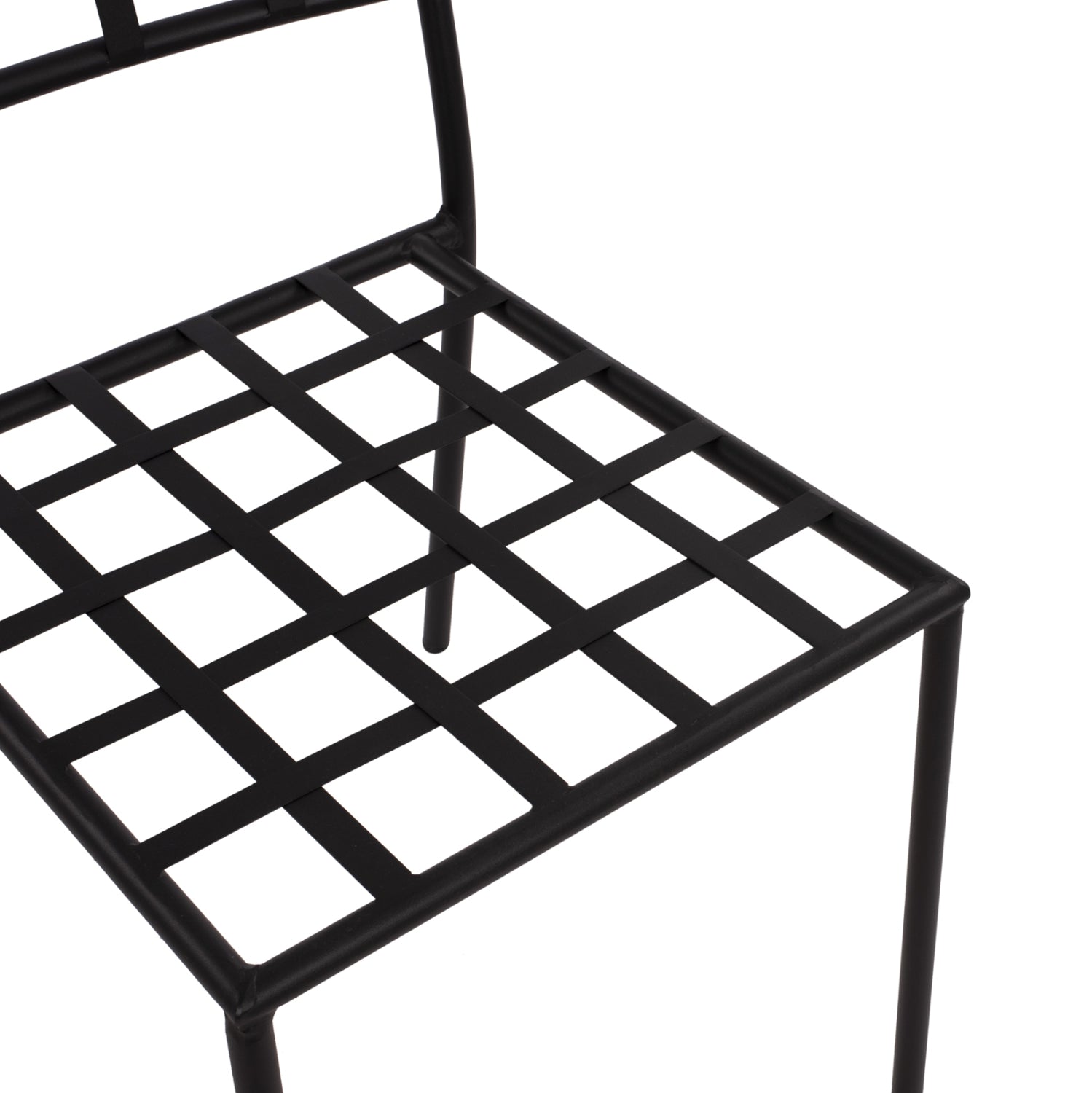 Metallic chair HM5509 in black color 46x58x88  cm