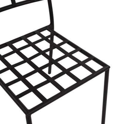 Metallic chair HM5509 in black color 46x58x88  cm
