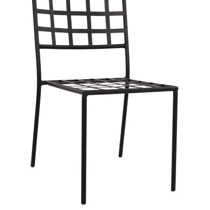 Metallic chair HM5509 in black color 46x58x88  cm