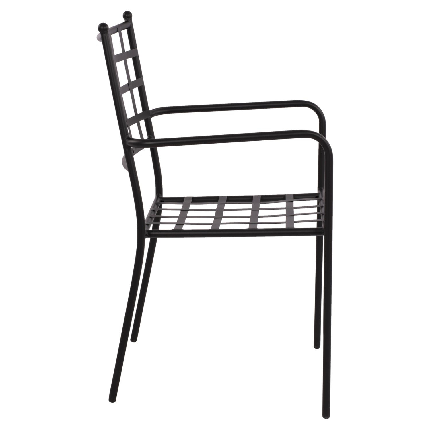 Metallic Armchair HM5508 Black color 46x58x88 cm