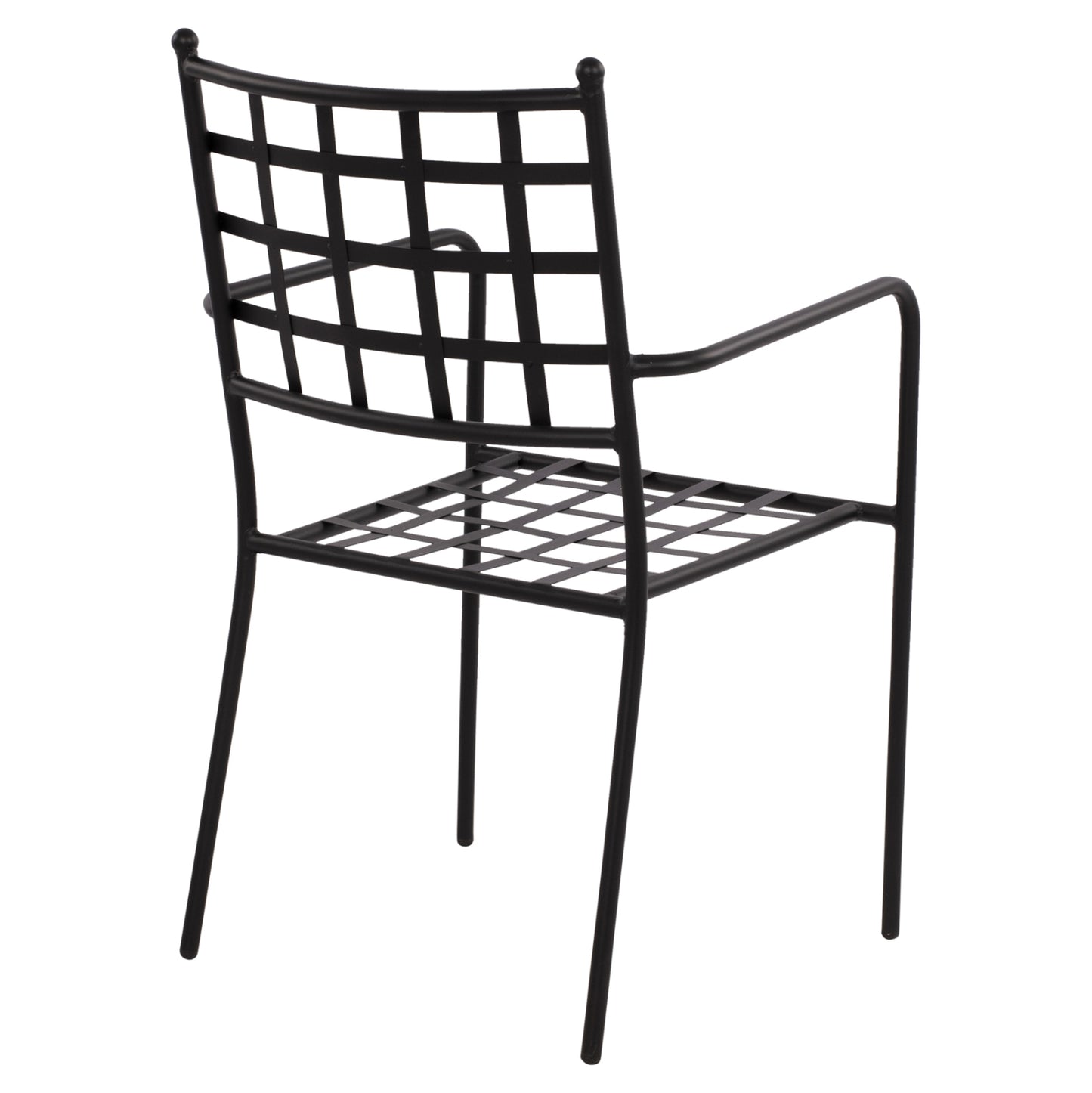 Metallic Armchair HM5508 Black color 46x58x88 cm