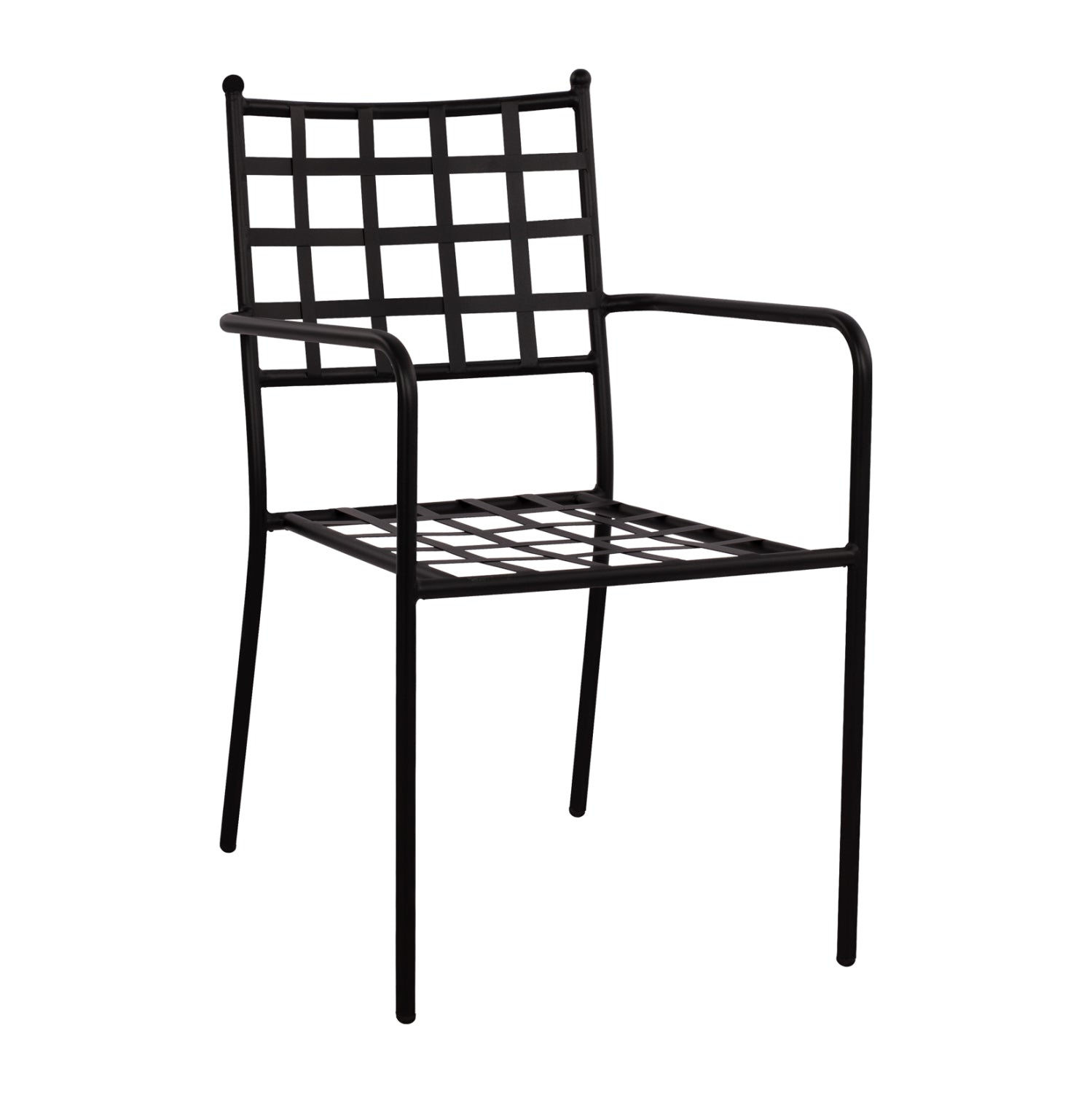 Metallic Armchair HM5508 Black color 46x58x88 cm