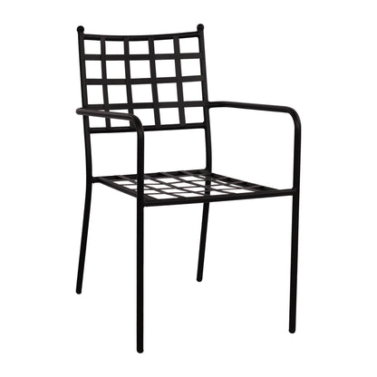 Metallic Armchair HM5508 Black color 46x58x88 cm