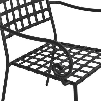 Metallic armchair KENNEDY HM5171.11 Black color 57x60x92H cm