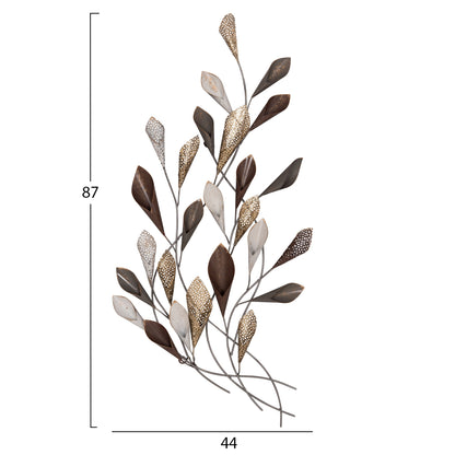 METAL WALL DECORATION HM7159 CHARCOAL GREY-GOLD 44x5x87cm